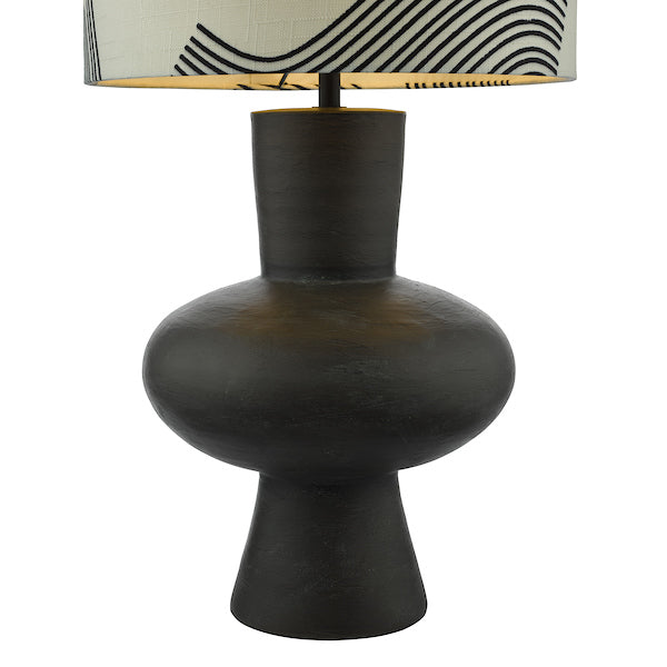 Dar Miho Table Lamp Black/Bronze with Shade – from Amos Lighting + Home