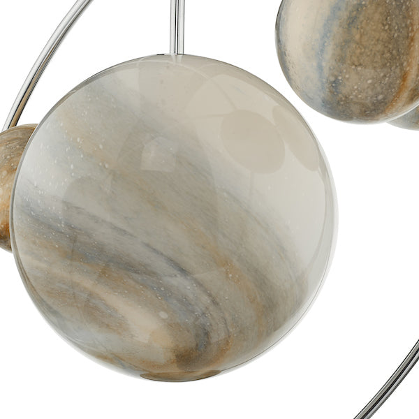 Dar Mikara 7 Light Pendant Chandelier Planet Glass – from Amos Lighting + Home