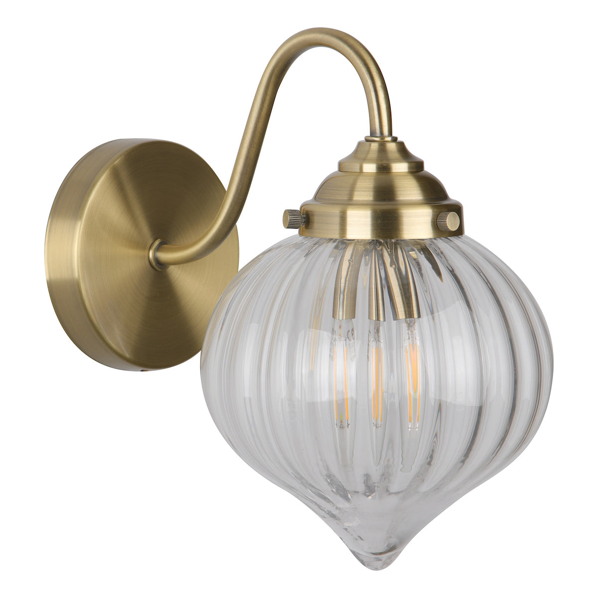 Dar Mya Wall Light Antique Brass and Glass – from Amos Lighting + Home