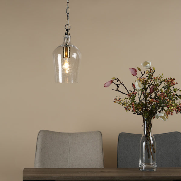 Dar Nida Pendant Antique Brass Glass – from Amos Lighting + Home