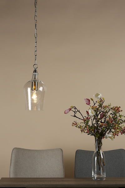 Dar Nida Pendant Antique Brass Glass – from Amos Lighting + Home