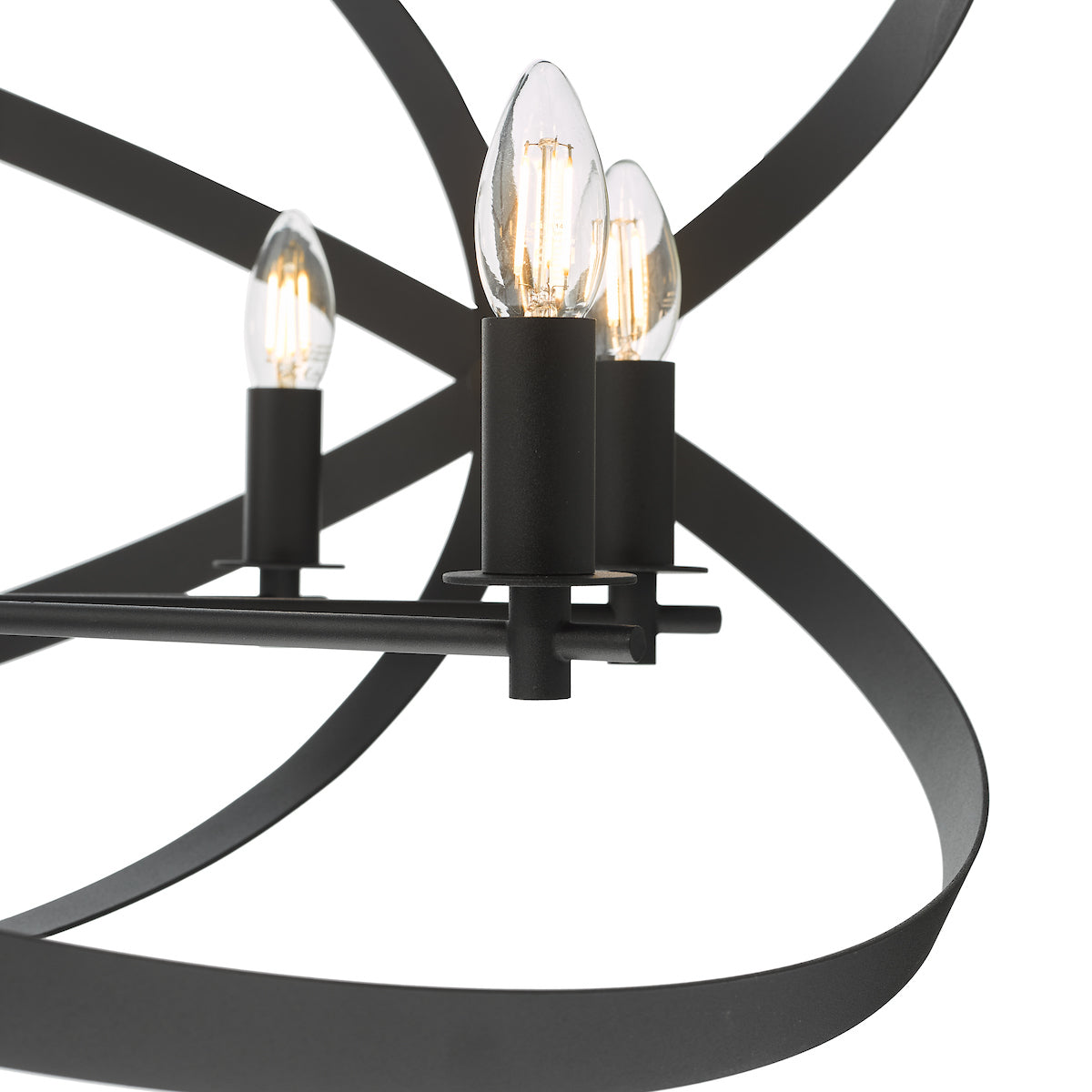 Dar Nitya 8 Light Pendant Matt Black – from Amos Lighting + Home