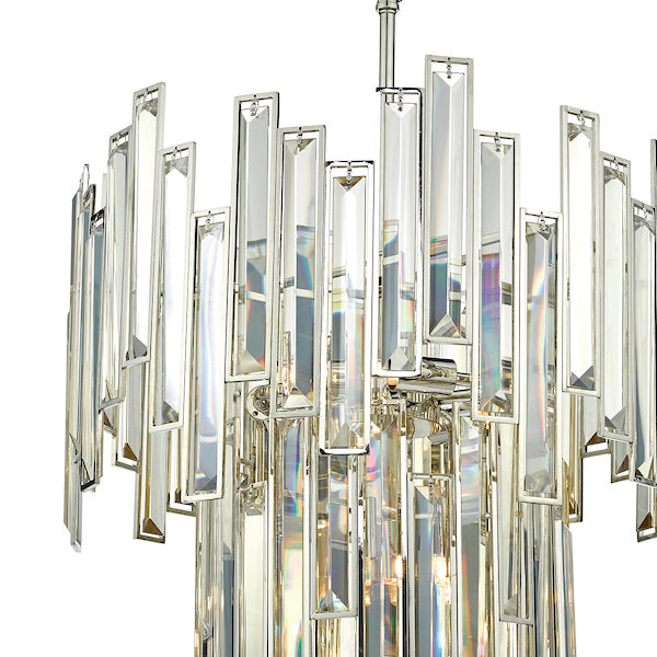 Dar Odile 6 Light Pendant Chandelier Champagne Crystal – from Amos Lighting + Home