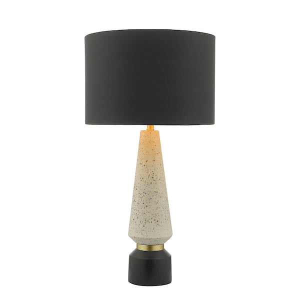 Dar Onora Table Lamp Terazzo with Black Shade – from Amos Lighting + Home