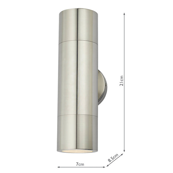 Dar Ortega Aluminium Up Down Outdoor Wall Light IP65 – from Amos Lighting + Home