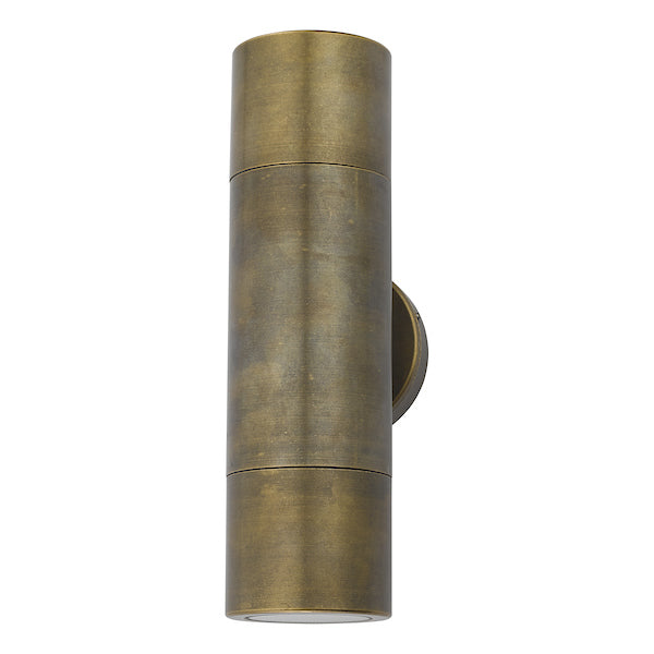 Dar Ortega Brass up/down Outdoor Wall Light IP65 – from Amos Lighting + Home