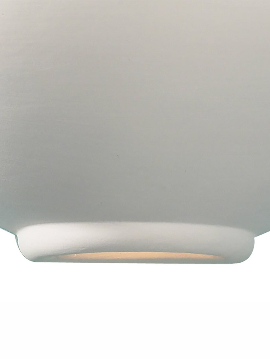 Dar Otis Wall Uplighter White Ceramic Unglazed – from Amos Lighting + Home