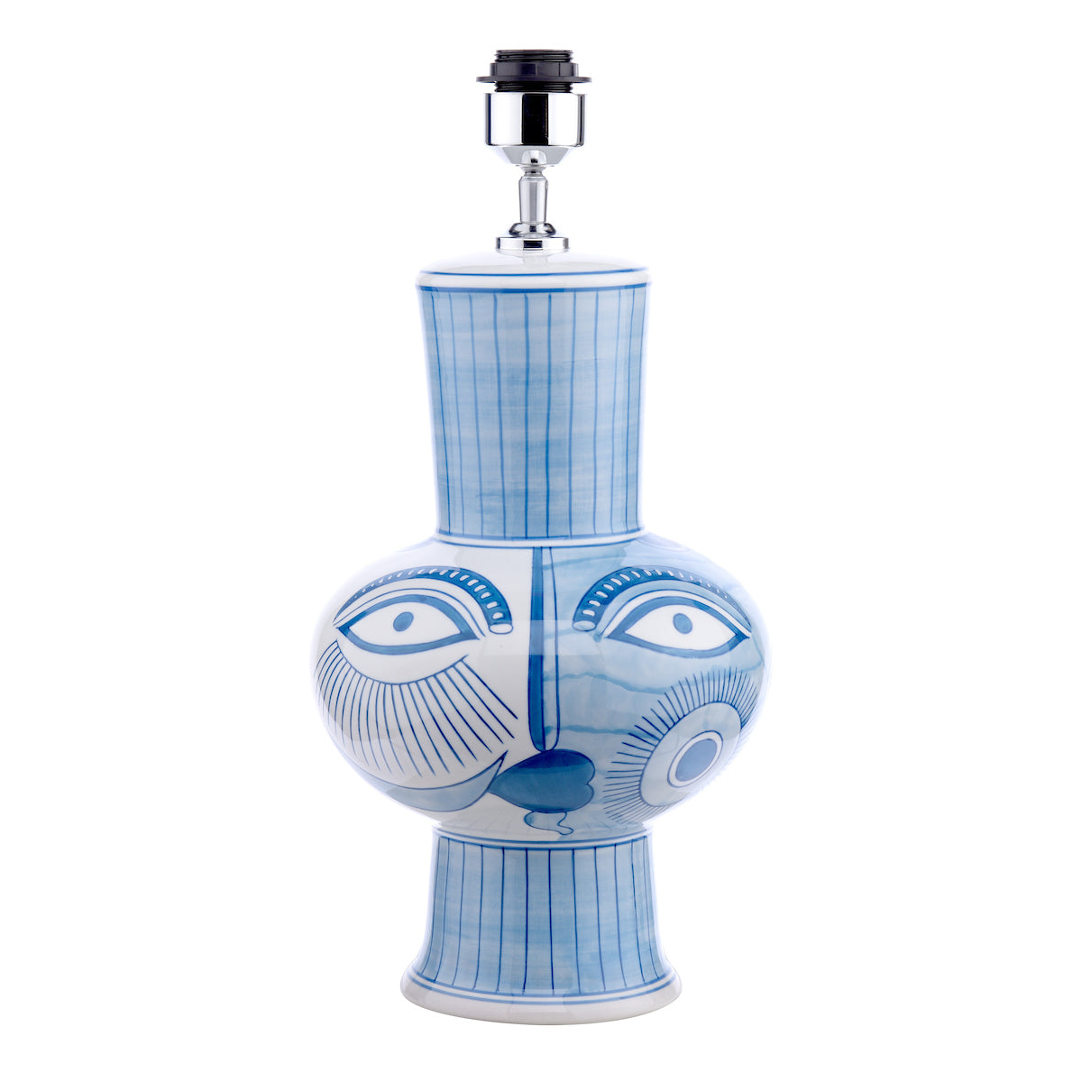 Dar Picasso Large Ceramic Table Lamp Blue & White Face Print Base Only – from Amos Lighting + Home