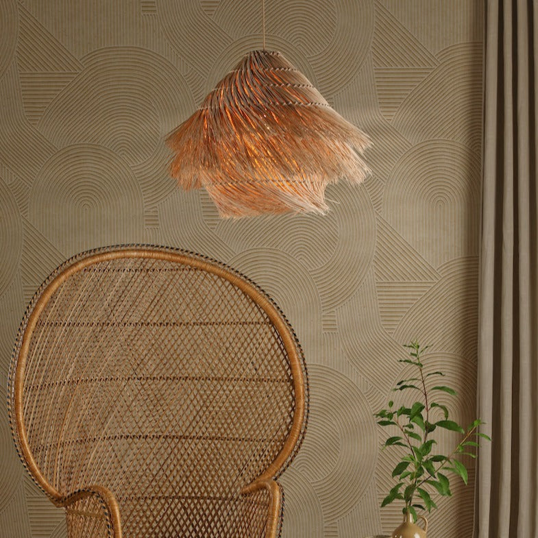 Dar Preveli Pendant woven Rattan – from Amos Lighting + Home