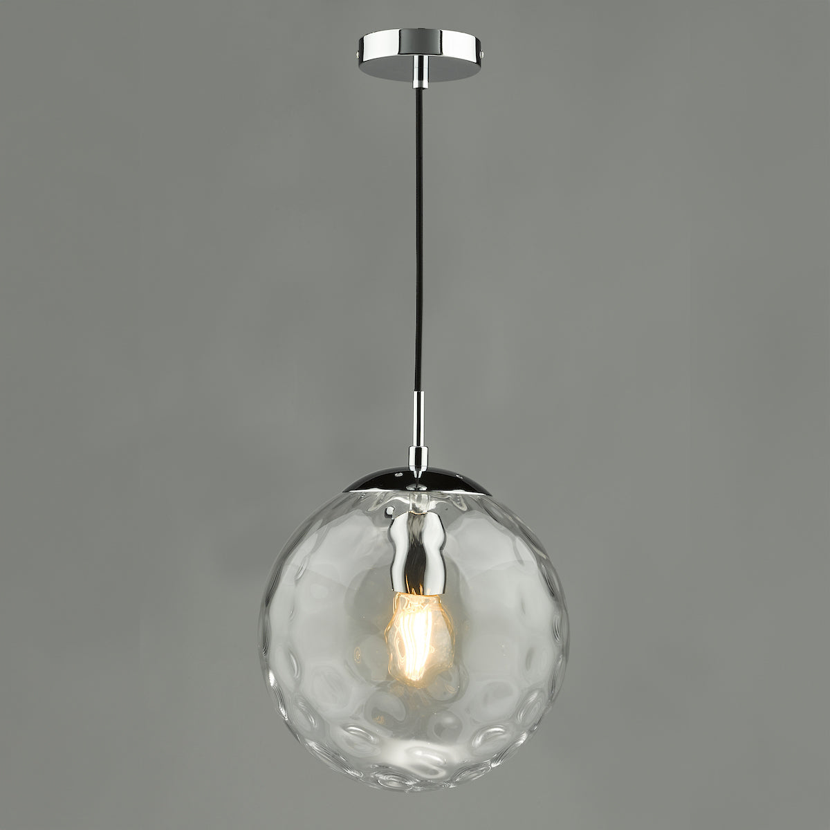 Dar Ripple Pendant Polished Chrome & Clear Glass – from Amos Lighting + Home
