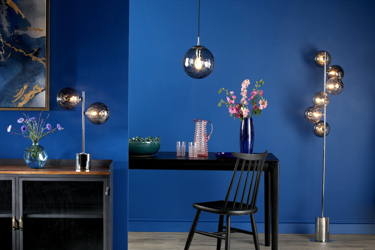 Dar Ripple Pendant Polished Chrome & Smoked Glass – from Amos Lighting + Home