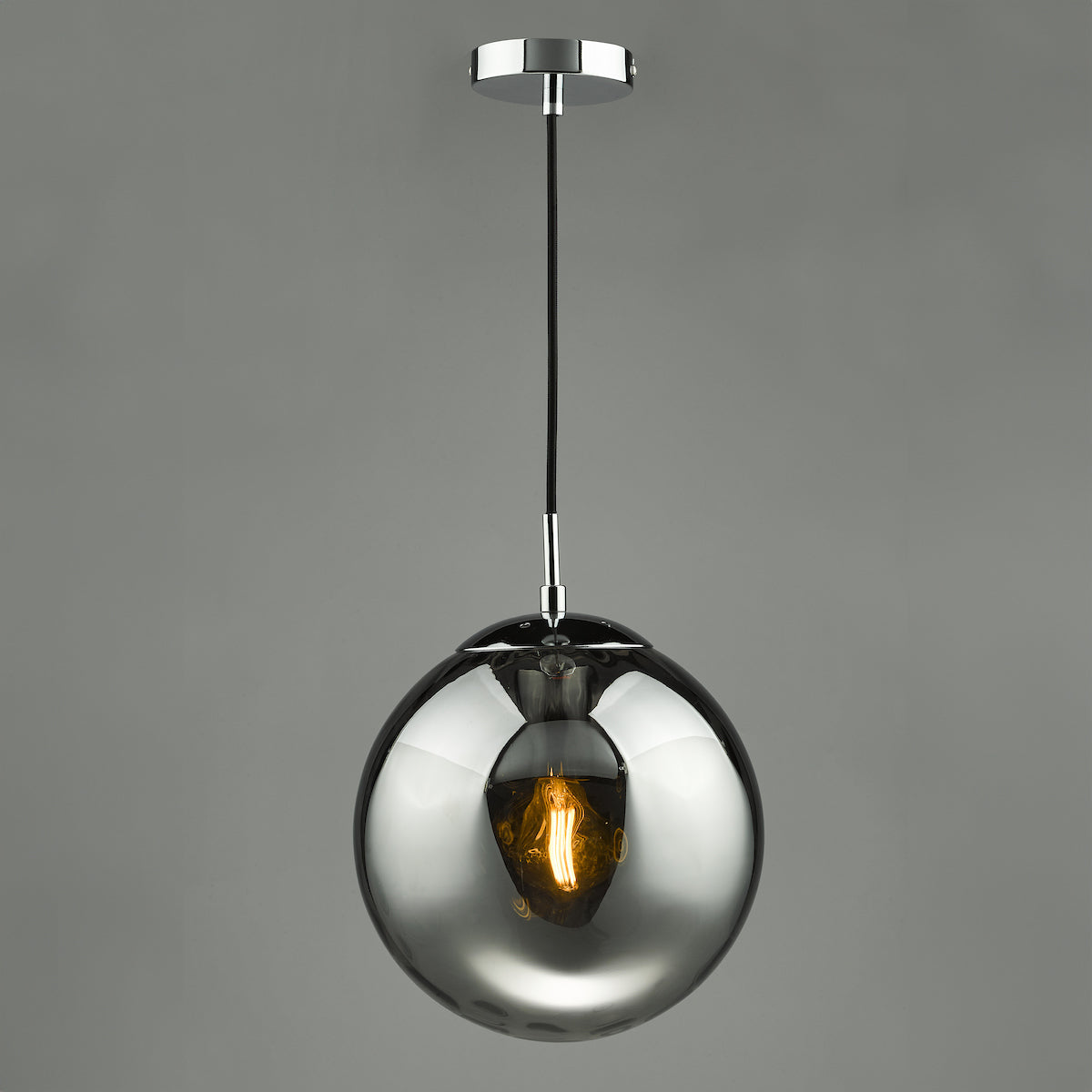 Dar Ripple Pendant Polished Chrome & Smoked Glass – from Amos Lighting + Home