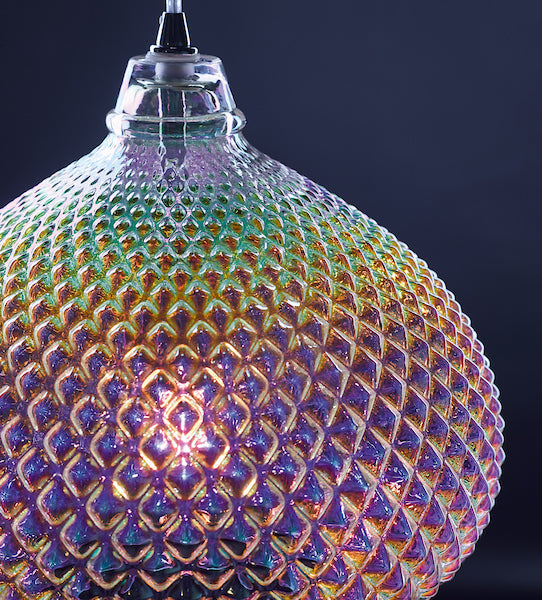 Dar Roisin Iridised Glass Pendant – from Amos Lighting + Home