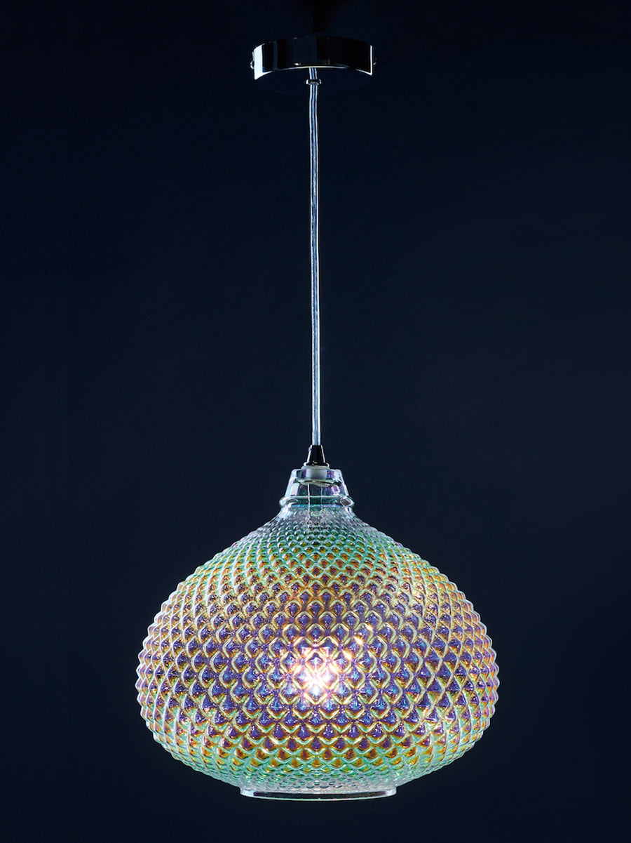 Dar Roisin Iridised Glass Pendant – from Amos Lighting + Home