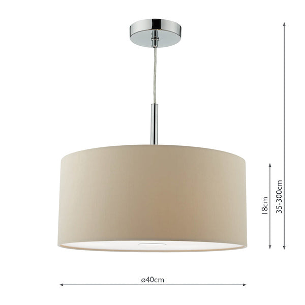 Dar Ronda 40cm 3 Light Pendant Ecru – from Amos Lighting + Home