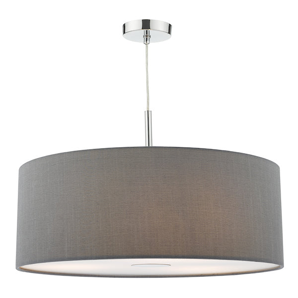 Dar Ronda 60cm 3 Light Pendant Slate Grey – from Amos Lighting + Home