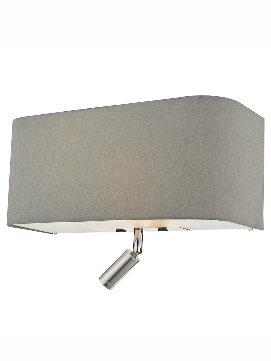Dar Ronda Wall Light Grey With LED Reading Light – from Amos Lighting + Home