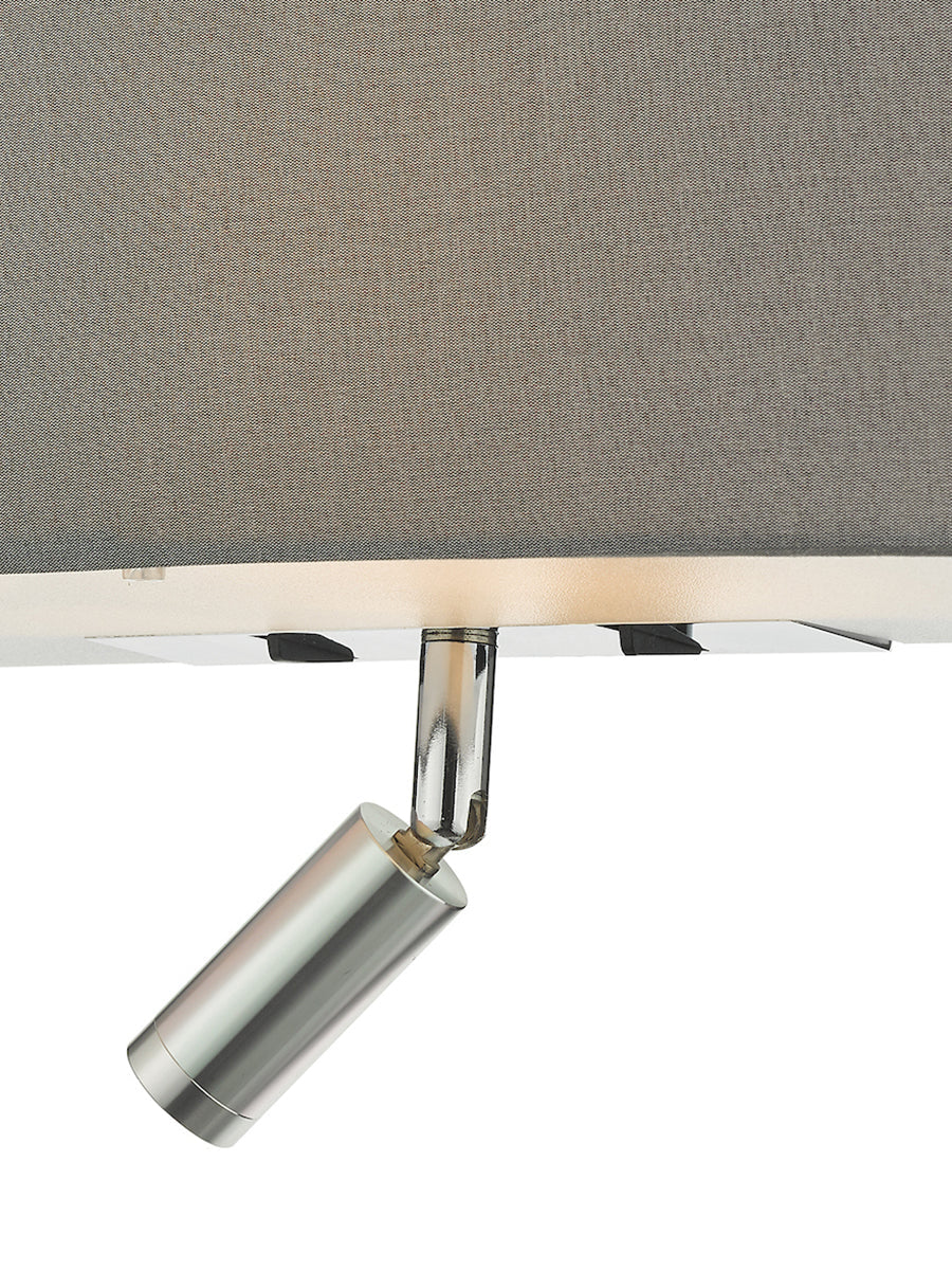 Dar Ronda Wall Light Grey With LED Reading Light – from Amos Lighting + Home