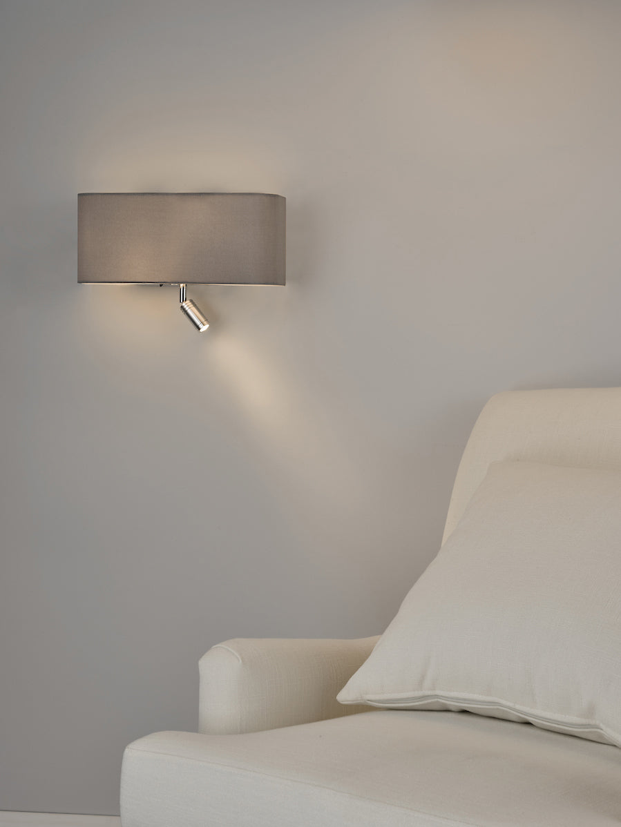 Dar Ronda Wall Light Grey With LED Reading Light – from Amos Lighting + Home