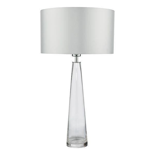 Dar Samara Table Lamp Base Clear Glass – from Amos Lighting + Home
