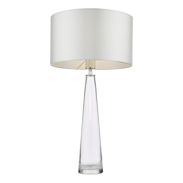 Dar Samara Table Lamp Base Clear Glass – from Amos Lighting + Home