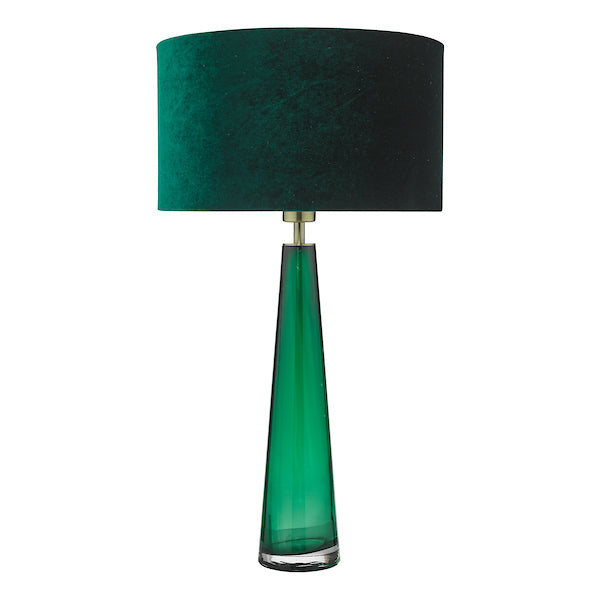 Dar Samara Table Lamp Base Green Glass – from Amos Lighting + Home