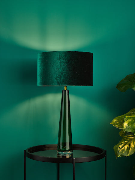 Dar Samara Table Lamp Base Green Glass – from Amos Lighting + Home