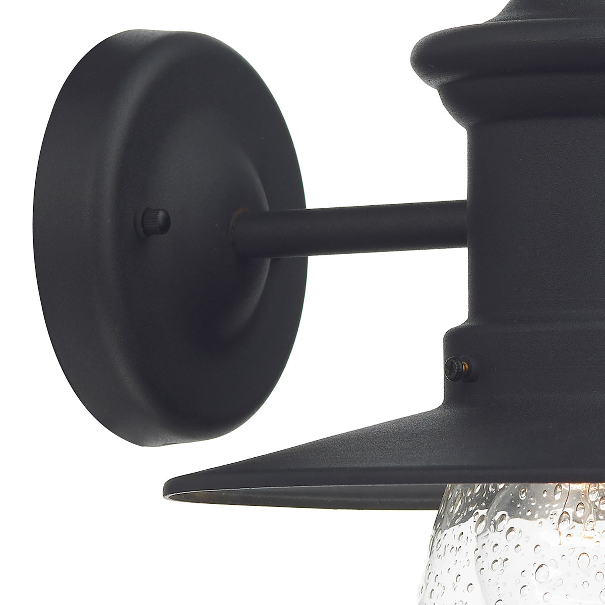 Dar Sedgewick Outdoor Wall Light Black Glass IP44 – from Amos Lighting + Home