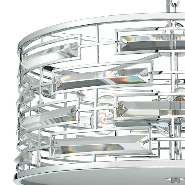 Dar Seville 6 Light Pendant Crystal Polished Chrome – from Amos Lighting + Home
