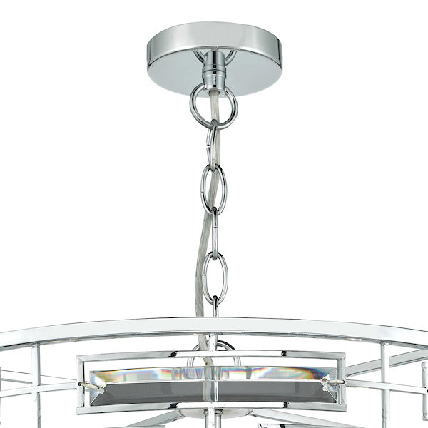 Dar Seville 6 Light Pendant Crystal Polished Chrome – from Amos Lighting + Home
