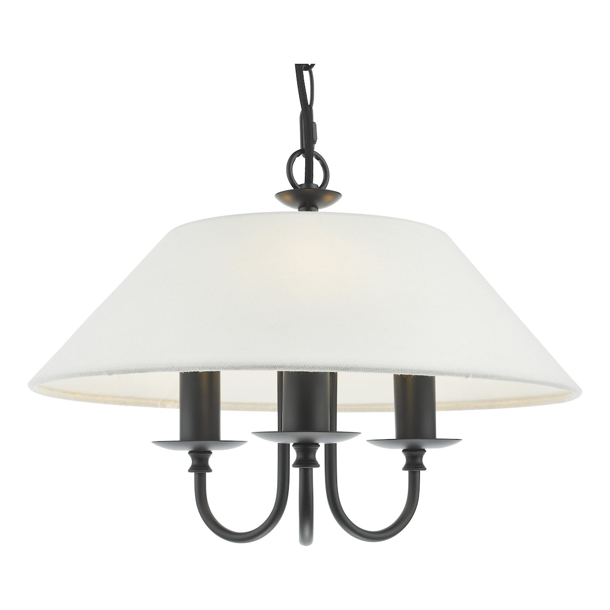 Dar Sivan 3 Light Pendant Matt Black With Shade – from Amos Lighting + Home