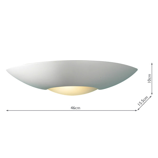Dar Slice Wall Uplighter, Unglazed Ceramic – from Amos Lighting + Home