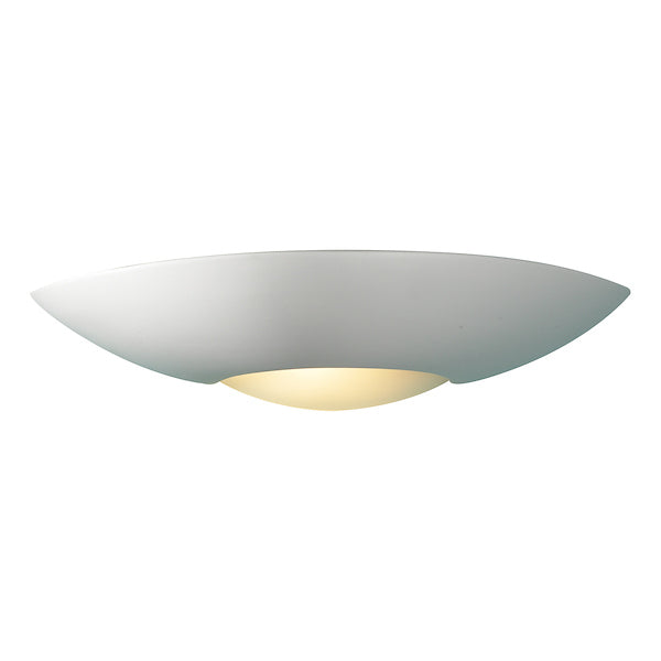 Dar Slice Wall Uplighter, Unglazed Ceramic – from Amos Lighting + Home