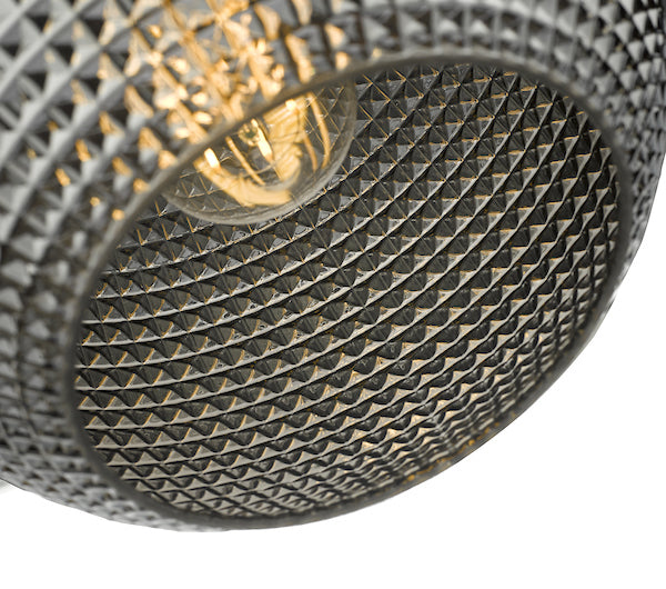 Dar Soren Pendant Black And Smoked Textured Glass – from Amos Lighting + Home