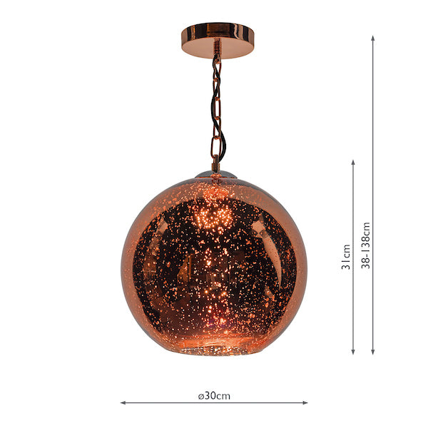 Dar Speckle Pendant Copper – from Amos Lighting + Home