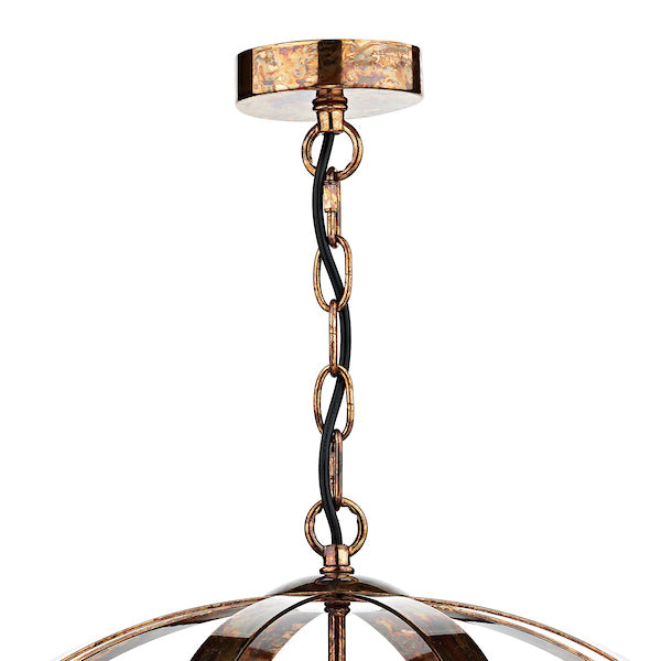 Dar Symbol 3 Light Pendant Petrol Copper – from Amos Lighting + Home