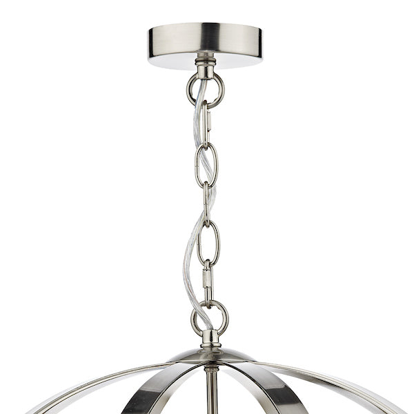 Dar Symbol 3 Light Pendant Satin Chrome – from Amos Lighting + Home