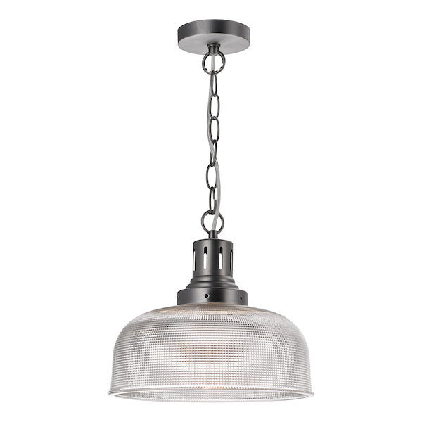 Dar Tack Glass Pendant Industrial Nickel – from Amos Lighting + Home