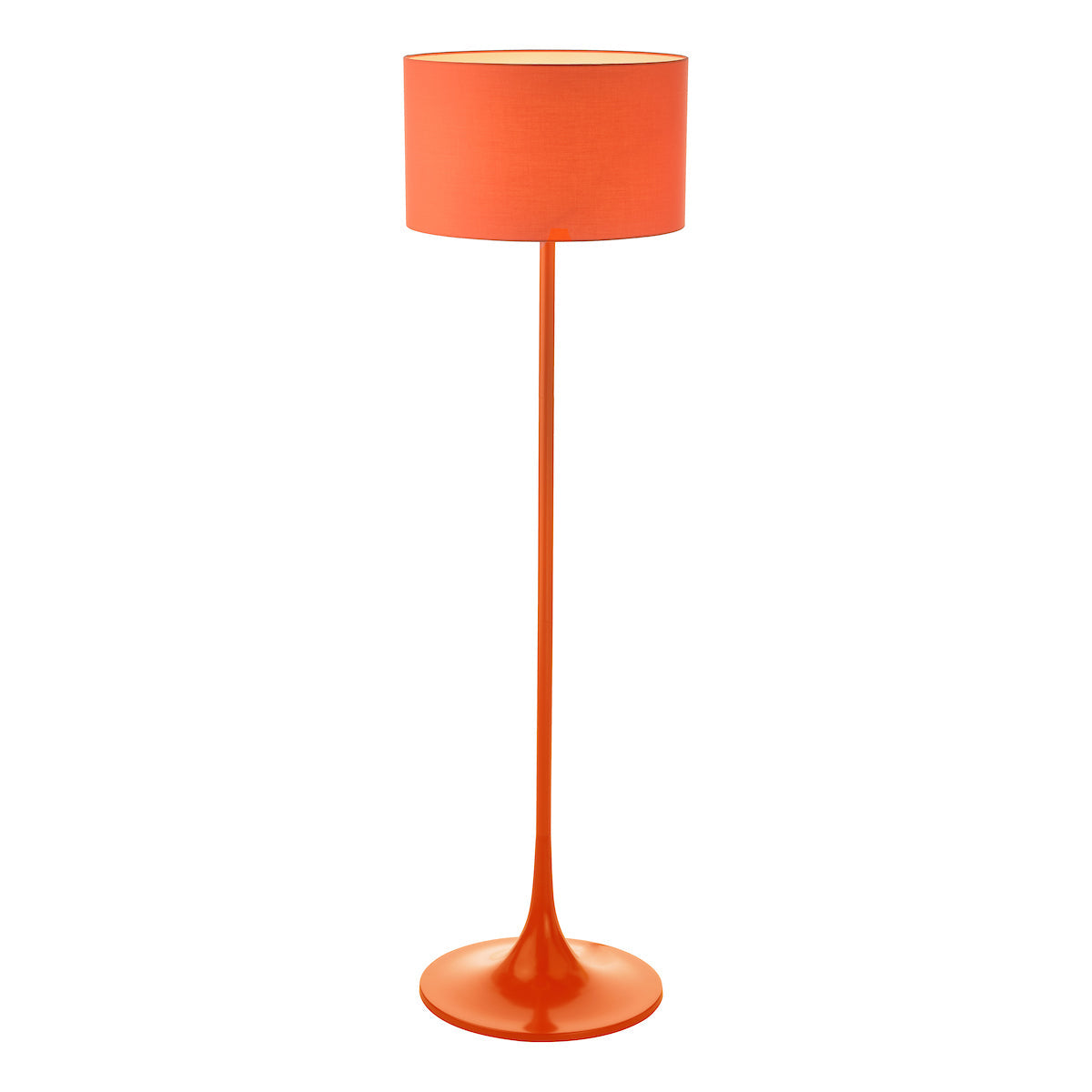 Dar Toledo Floor Lamp Satin Orange With Shade – from Amos Lighting + Home