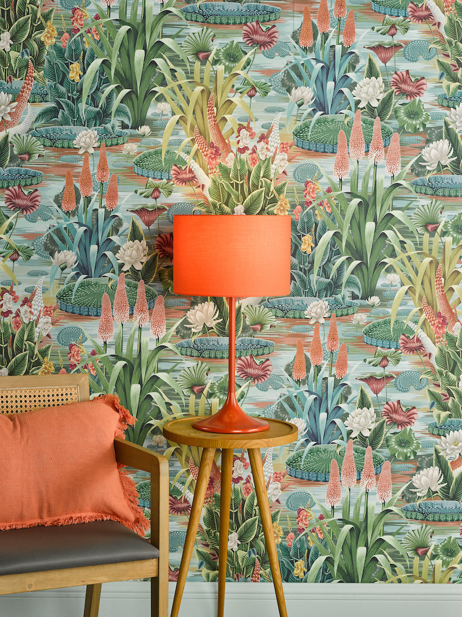 Dar Toledo Table Lamp Satin Orange With Shade – from Amos Lighting + Home