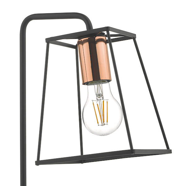 Dar Tower Table Lamp Black and Copper – from Amos Lighting + Home