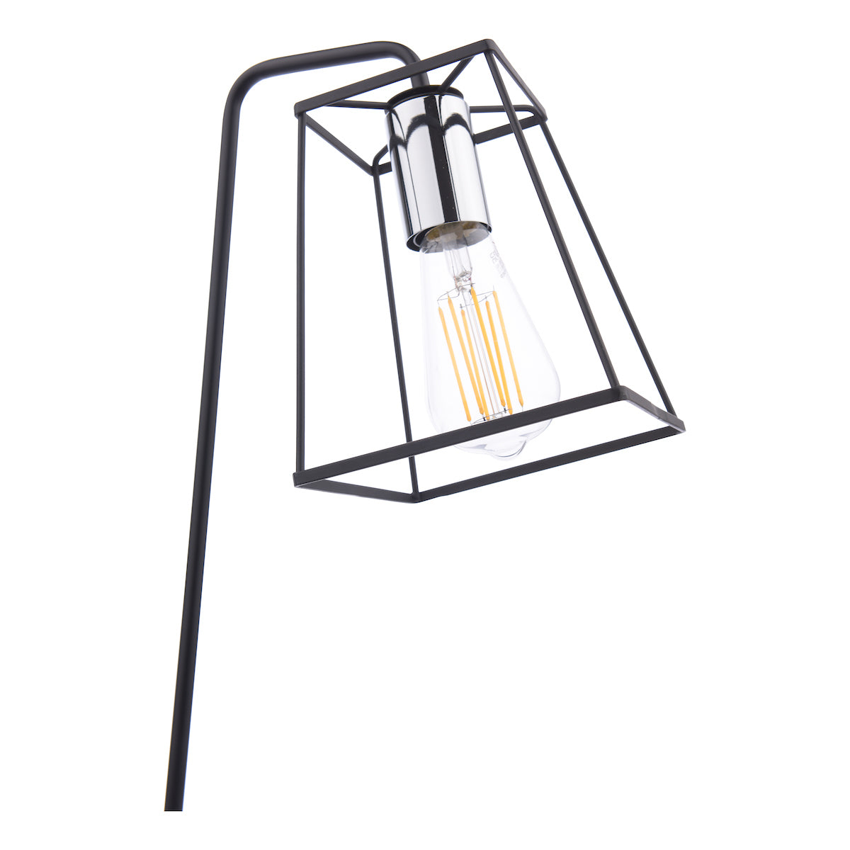 Dar Tower Table Lamp Matt Black and Polished Chrome – from Amos Lighting + Home