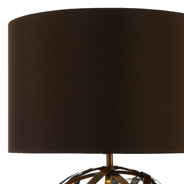Dar Voyage Table Lamp Woven Copper with Shade – from Amos Lighting + Home
