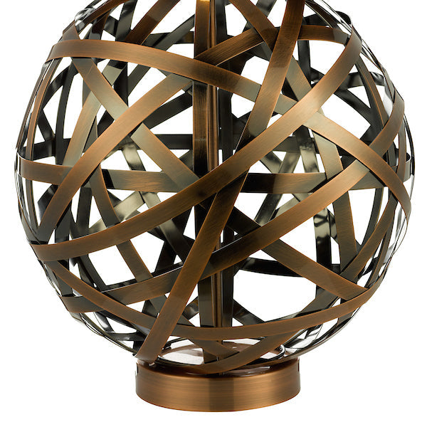 Dar Voyage Table Lamp Woven Copper with Shade – from Amos Lighting + Home