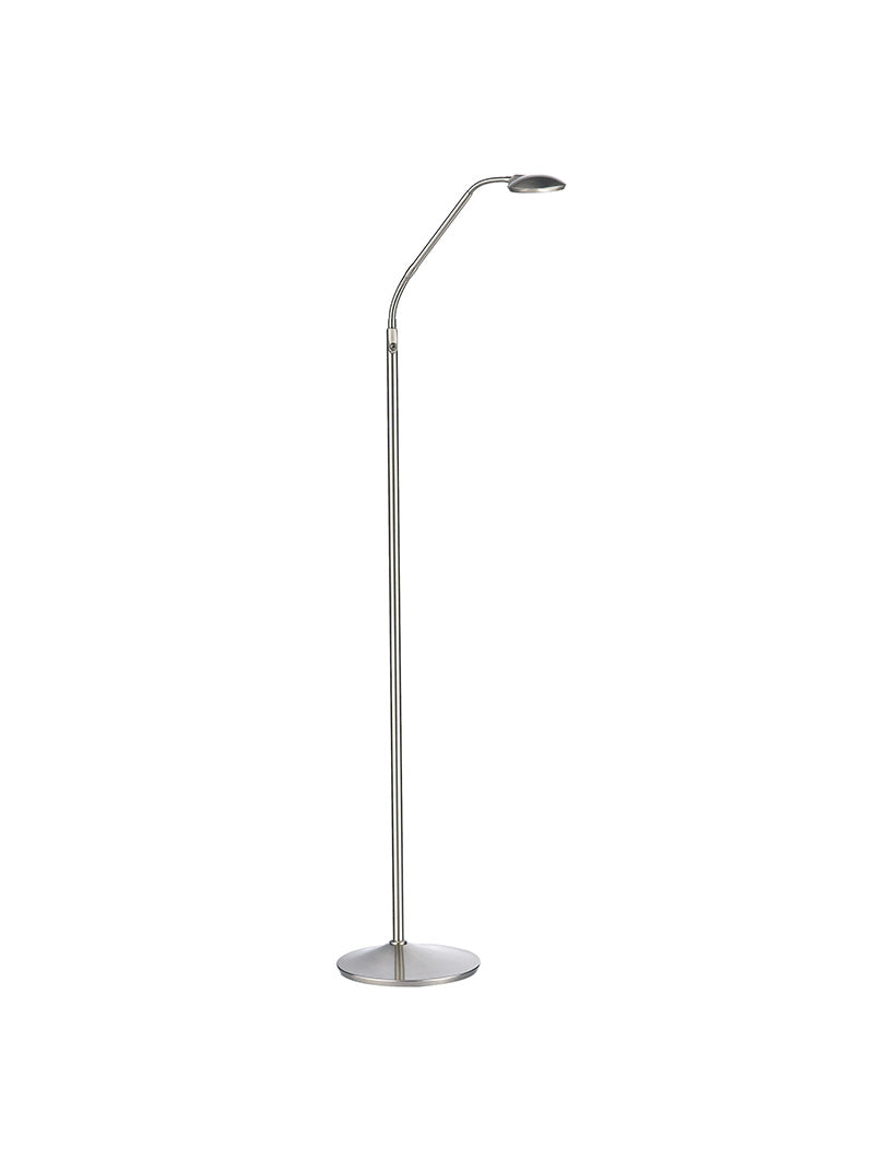 Dar Wellington Floor Lamp Satin Chrome – from Amos Lighting + Home