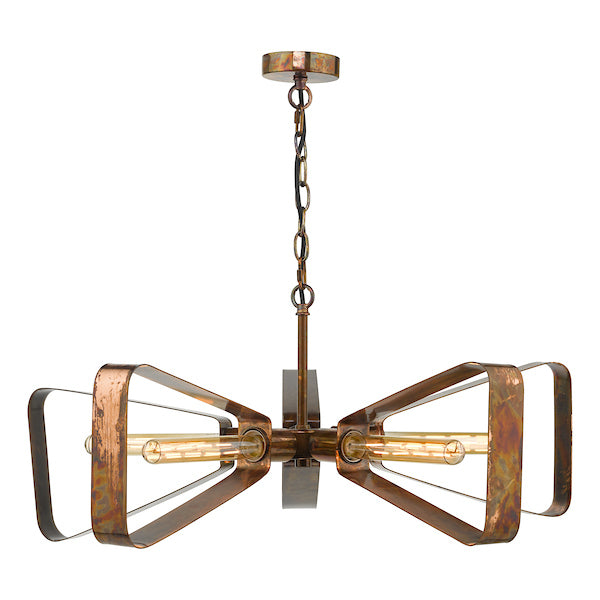 Dar Yavanna 5 Light Oiled Copper Pendant Chandelier – from Amos Lighting + Home