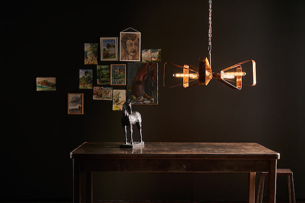 Dar Yavanna 5 Light Oiled Copper Pendant Chandelier – from Amos Lighting + Home