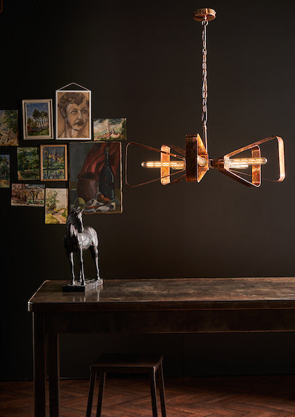 Dar Yavanna 5 Light Oiled Copper Pendant Chandelier – from Amos Lighting + Home