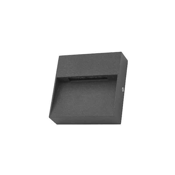 Dar Yukon Outdoor Wall Light Square Eyelid Anthracite IP65 LED – from Amos Lighting + Home