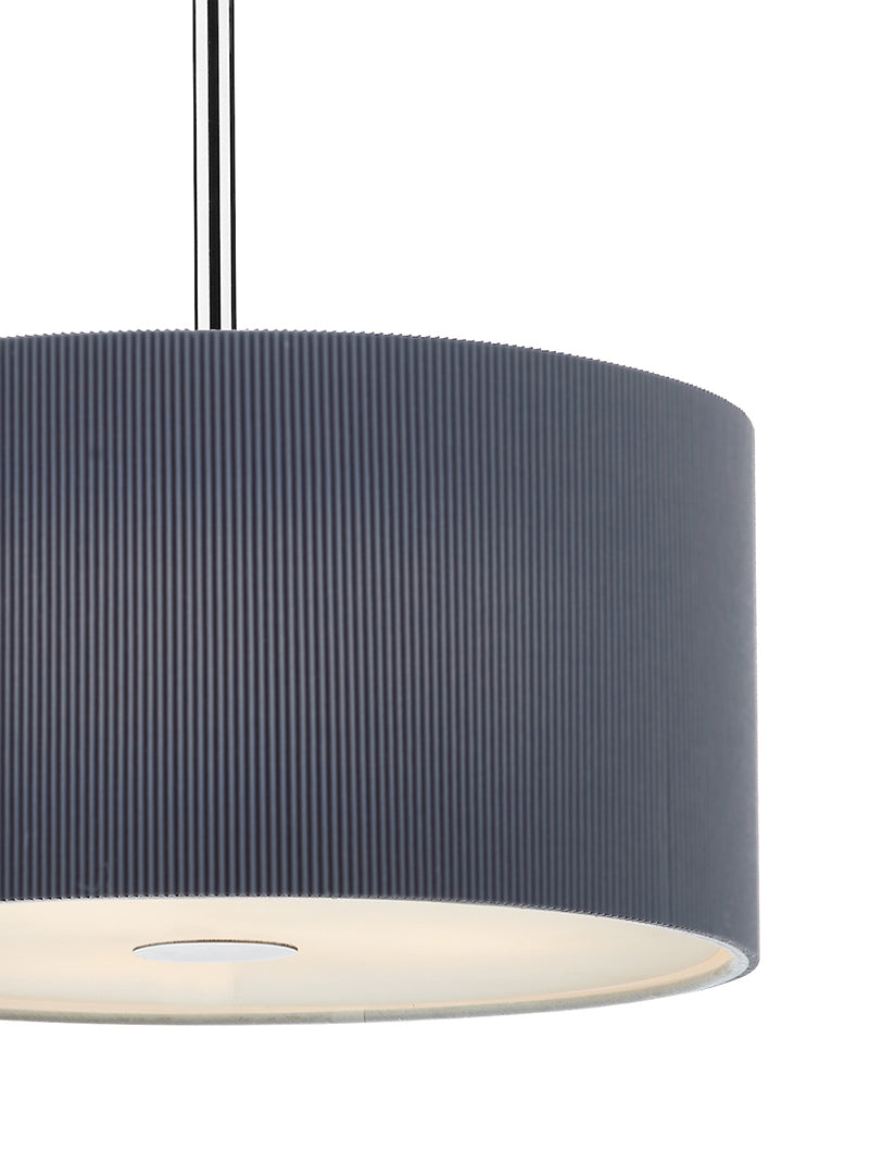 Dar Zaragoza 3 Light Drum Pendant Grey, Black or Cream – from Amos Lighting + Home